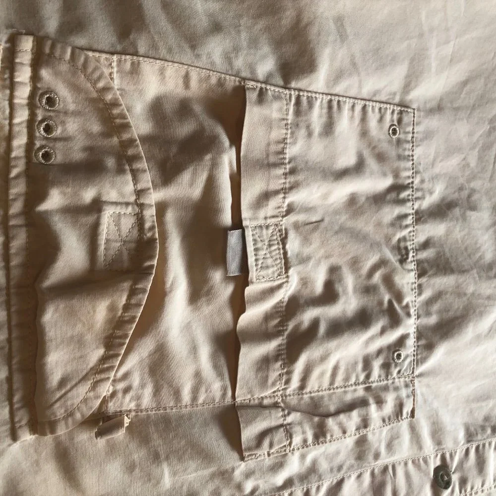 Columbia Shirt Mens Size 2XL PFG Performance Fishing Gear, Soft Yellow, Vented - Picture 4 of 10